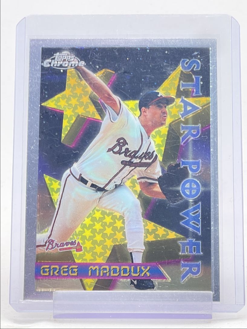 GREG MADDUX 1996 TOPPS CHROME BASEBALL STAR POWER BRAVES #3 Q1651