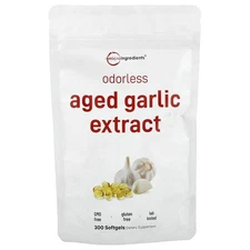 Odorless Aged Garlic Extract, 300 Softgels (250 mg per Softgel)