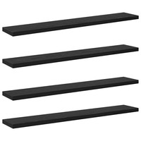Regalbrett Holzwerkstoff 60 X 10 X 1,5 Cm 4Er Set Schwarz