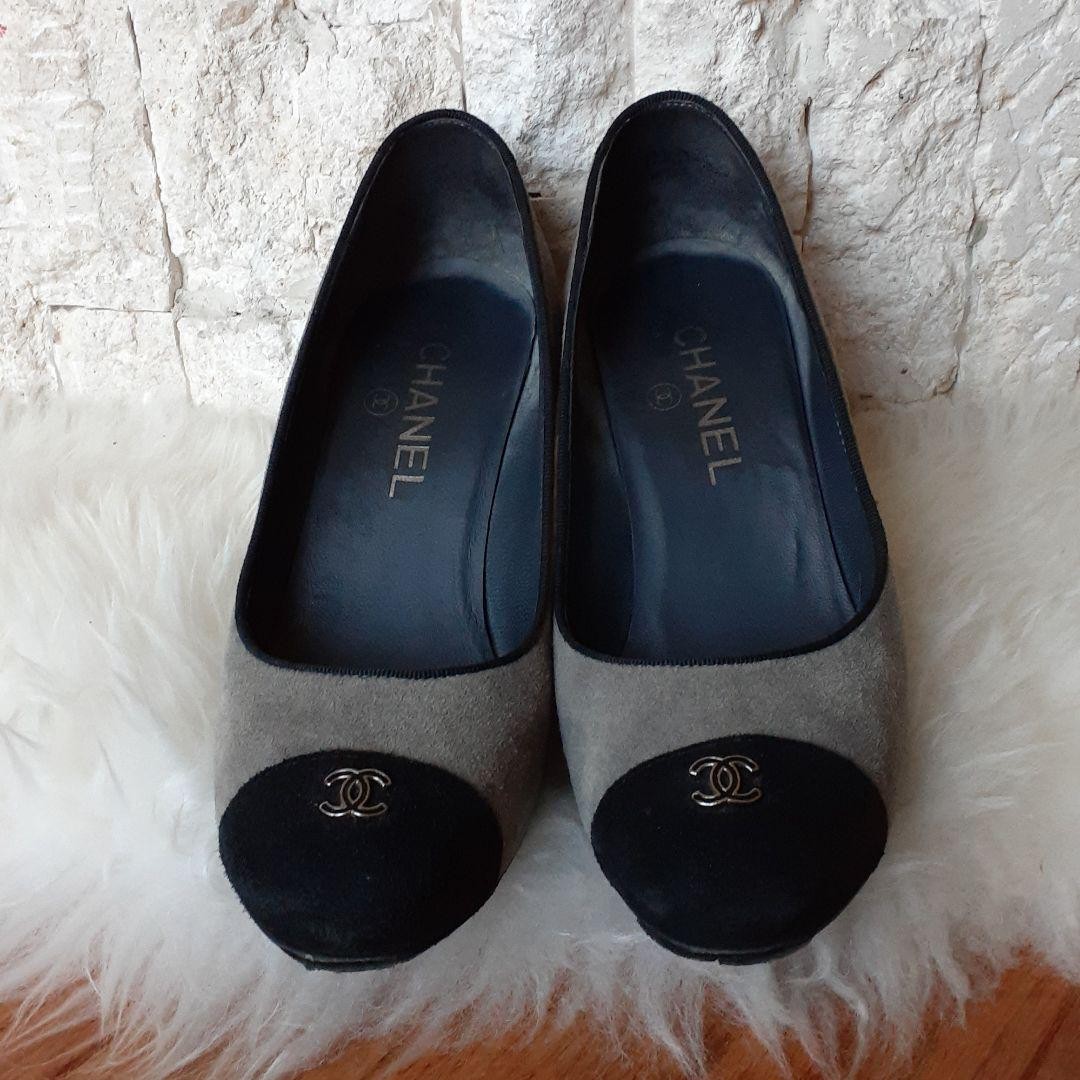 Chanel Pumps Heels Shoes Round-toe Bicolor Size 36.5 US About6.5 For Women