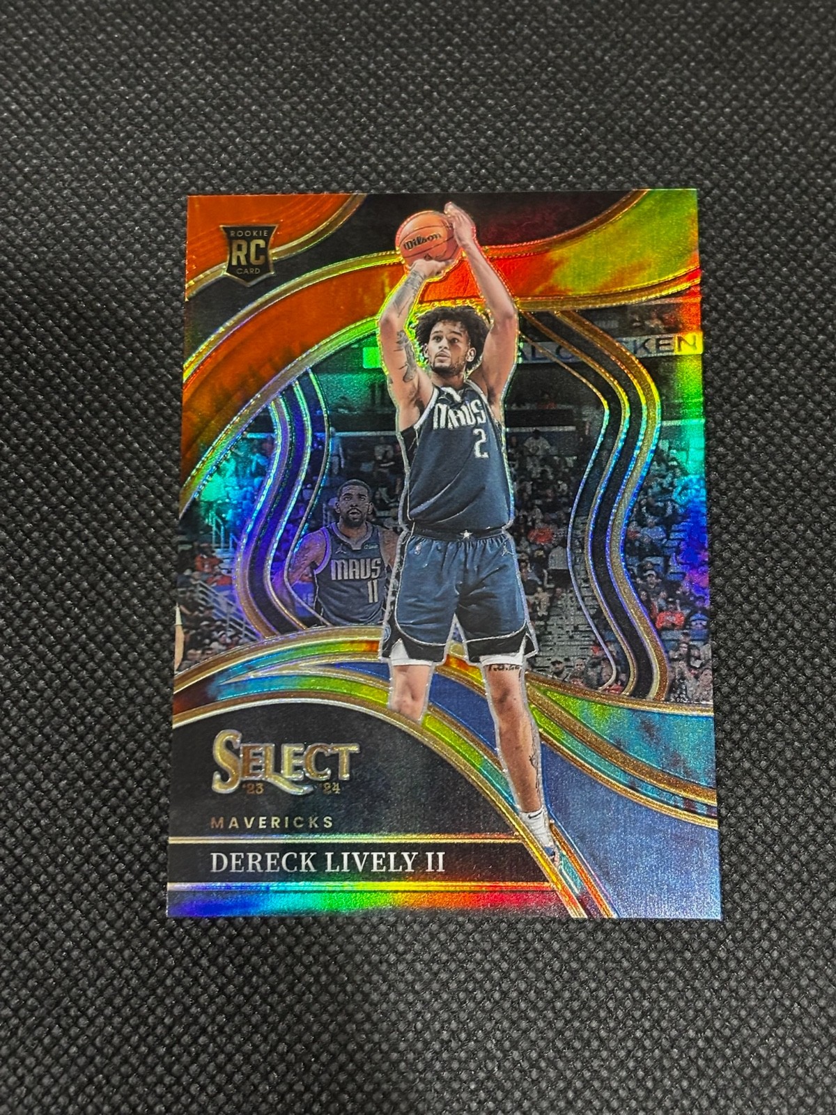 2023-24 Panini Select Dereck Lively II Courtside Tie-Dye Prizm /25 Rookie RC