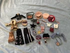 Vintage Barbie Accessory Lot, Hats, Bag Bags, Clothes