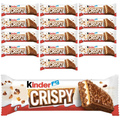 8000500434123 Kinder Crispy Chrupiący wafelek z nadzieniem kakaowym i orzechowym