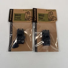 MBUS, Front and Rear Sight Flip-Up Polymer, Black Gen 2