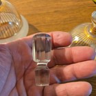 Vintage  Glass perfume Bottles clear gold grey. — photo 7