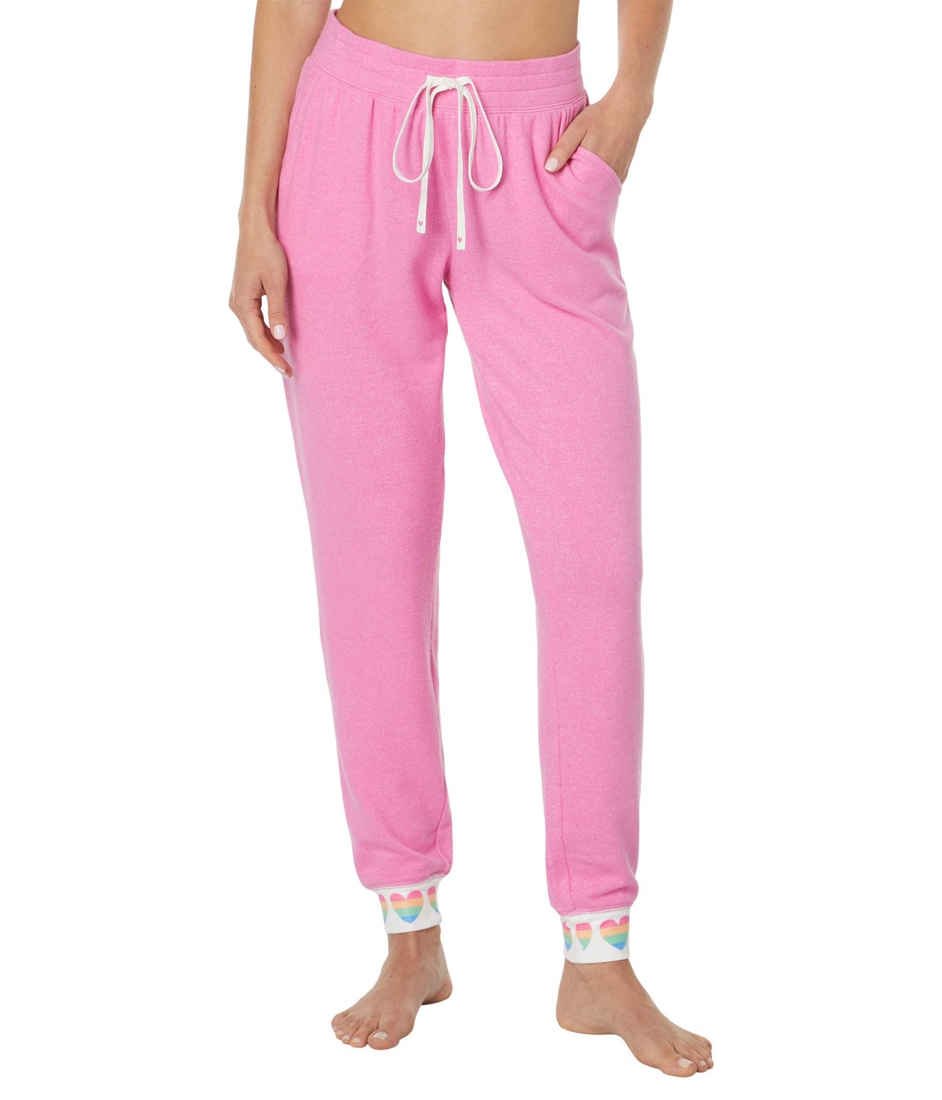PJ Salvage Fresh & Fruity Banded Hem Pants in Hot Pink , Size X-Large Size XL
