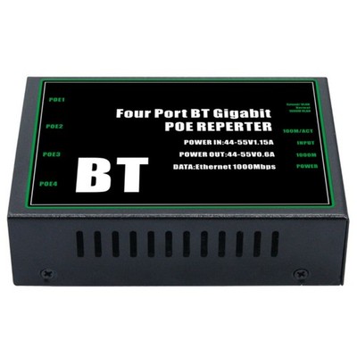 4 Port Bt Gigabit Poe Extender IEEE 802.3 BT Repeater 1 in 4 Out 100/1000Mb8334