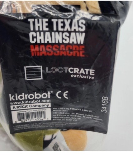 LEATHERFACE Texas Chainsaw Massacre 8" Phunny Plush LootCrate NEW Sealed - Picture 5 of 5