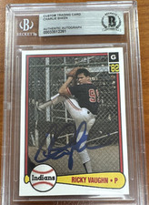 Autographed Ricky Vaughn Major League Card Signed by Charlie Sheen Beckett #987