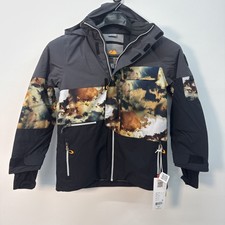 Obermeyer Ski Jacket NWT Youth Axel Jacket Color Amber Cloud Size M Retail 199