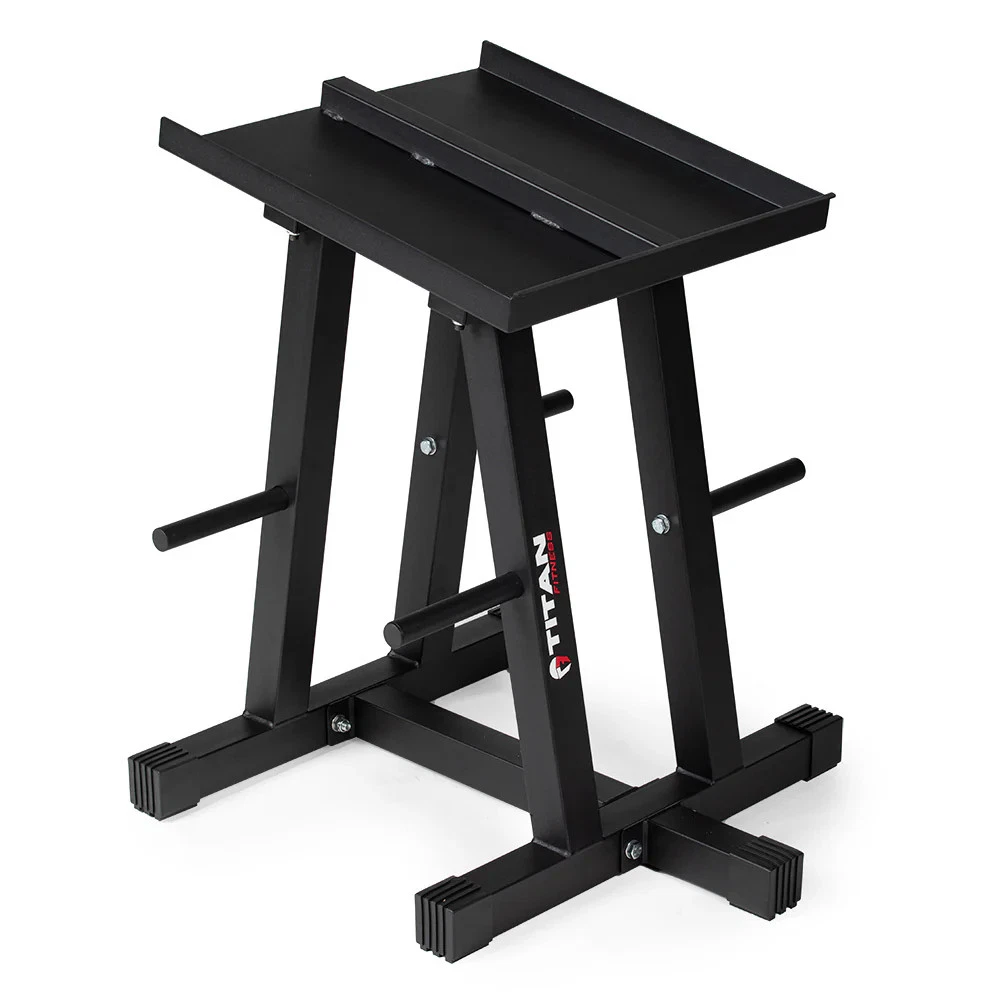 Titan Fitness Dumbbell Column Stand and Plate Tree