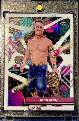 John Cena 2026 Topps Cosmic Chrome WWE White Hole Refractor #6 SSP