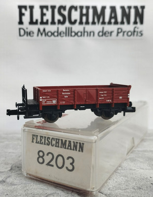 (B), FLEISCHMANN N 8203, Offener Güterwagen O Halle, Epoche II, DR(G), OVP.