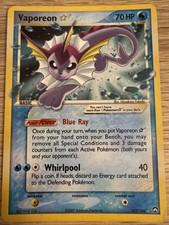 Vaporeon Gold Star Power Keepers Ultra Rare Holo Card 102/108 Moderate Play