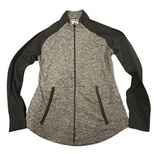 FJ Footjoy Women's Full Zip Golf Jacket Gray Black Athletic