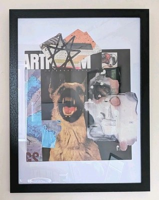 ST IVES SURREALISTISCHE COLLAGE METALL WOLF PORTHMEOR STUDIO 5 ORIGINAL NIGEL WATERS