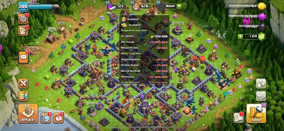 Clash of Clans TH-15 85% Max Account All Hero’s Level 9 Builder Hall - Image 4 of 4