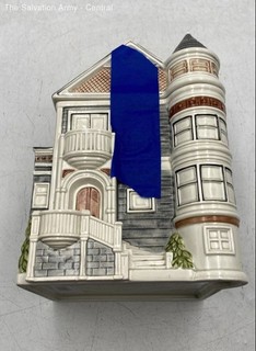 Otagiri Multicolor Freestanding 1982 Victorian House Cookie Jar Canister