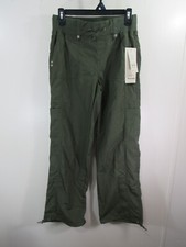 New No Boundaries Nylon Parachute Pants Size XS 0 2 Green Pockets Ribwaist