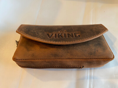 viking tobacco pouch Viking One Pipe Leather Tobacco Pouch - Brown - New