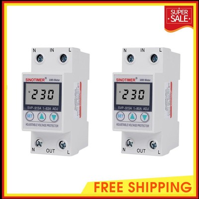 230VAC Voltage Protector Single Phase Adjustable Power Meter KWH Meter for House