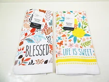 Kitchen Towels Printed 100% Cotton Drying Towel Life is Sweet or Blessed 1P