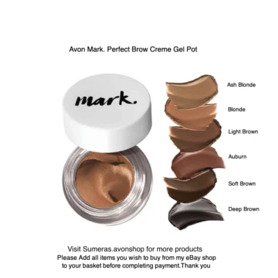 Avon Mark. Perfect Brow Creme Gel Topf ~ verschiedene Farben ~ Pls Select ~ Kostenlose P&P