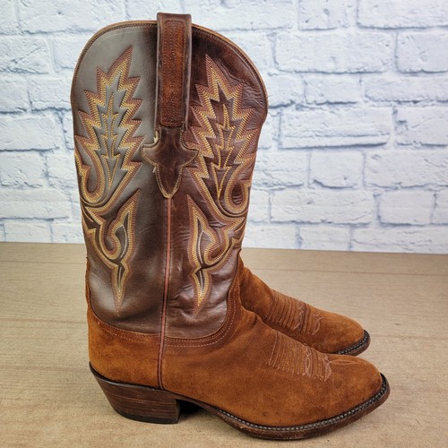 Lucchese Classics Handmade Men’s Brown Suede Western Cowboy Boots Size 8 D - Picture 4 of 11