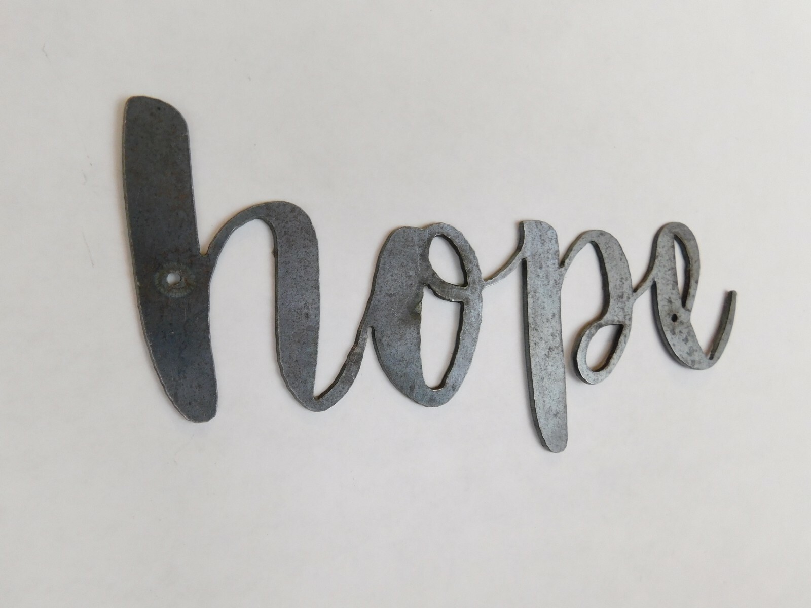 Hope Metal Wall Art Word Quote Metal Sign Decor, Steel, Christian 7.5 x