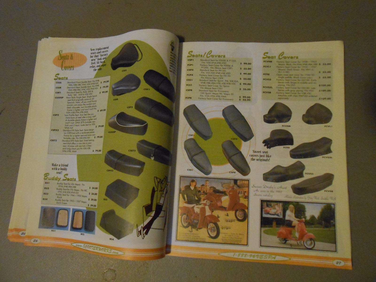 2002 SCOOTERWORKS CATALOG,SCOOTER PARTS,INFO,ACESSORIES,PARTS,COOL