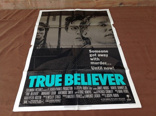 1988 True Believer Original Movie House Full Sheet Poster