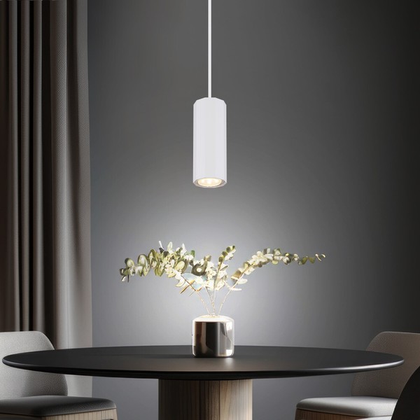 HäNgeleuchte Pendellampe Wohnzimmerlampe Weiß Alu Esszimmerleuchte 1 Flammig-image