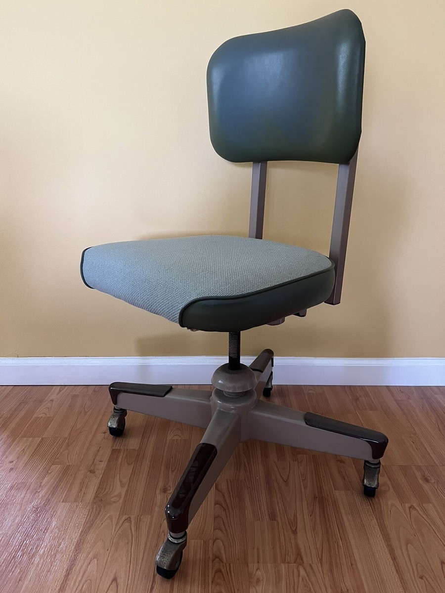 1960's United Chair Industrial Articulated Green Office