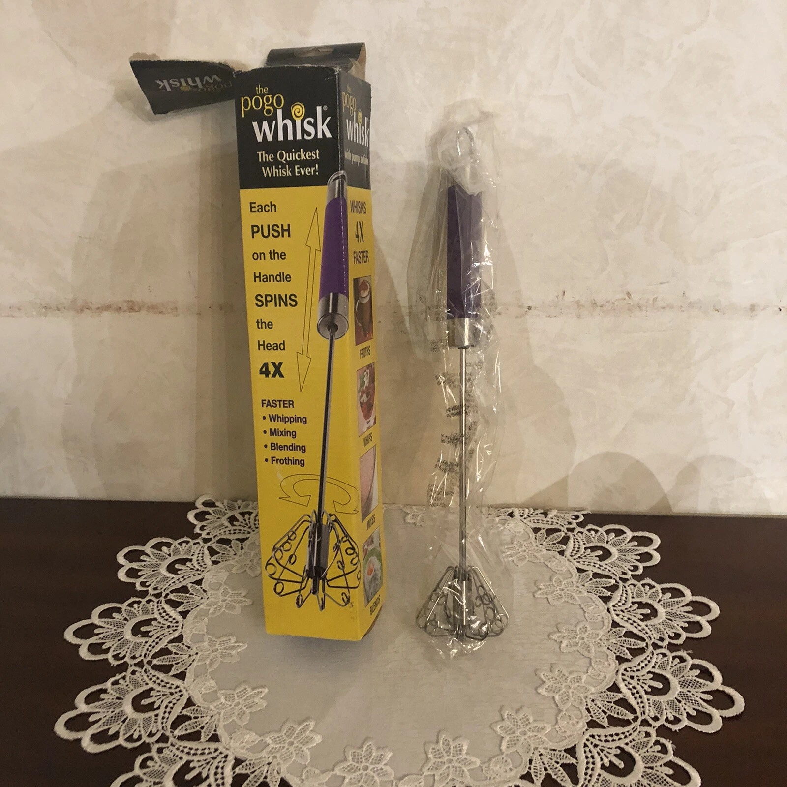 Pogo Whisk Quick Froth Whip Mix Blend, Cordless, New