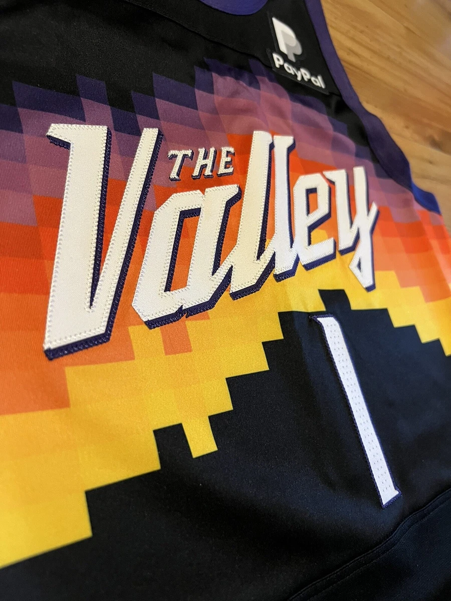 Devin Booker Authentic Nike “The Valley” City Edition Phoenix Suns Jersey 