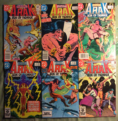 Arak - Son of Thunder  #25. #29. #30. #33. #34. #38.   1983 - 1984.  DC Comics.