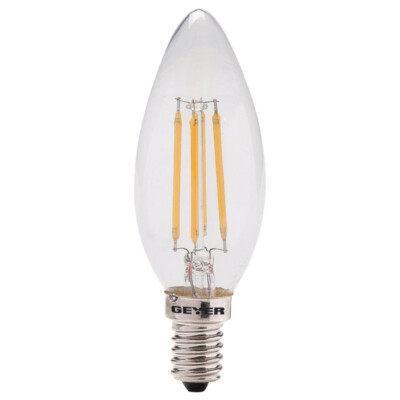 E14 4W LED Filament Kerze klar dimmbar