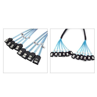 High Speed 4/6 Ports / Set Sata 3 Sata  Cable  Cable 6Gbps for Server 0.5m/1m