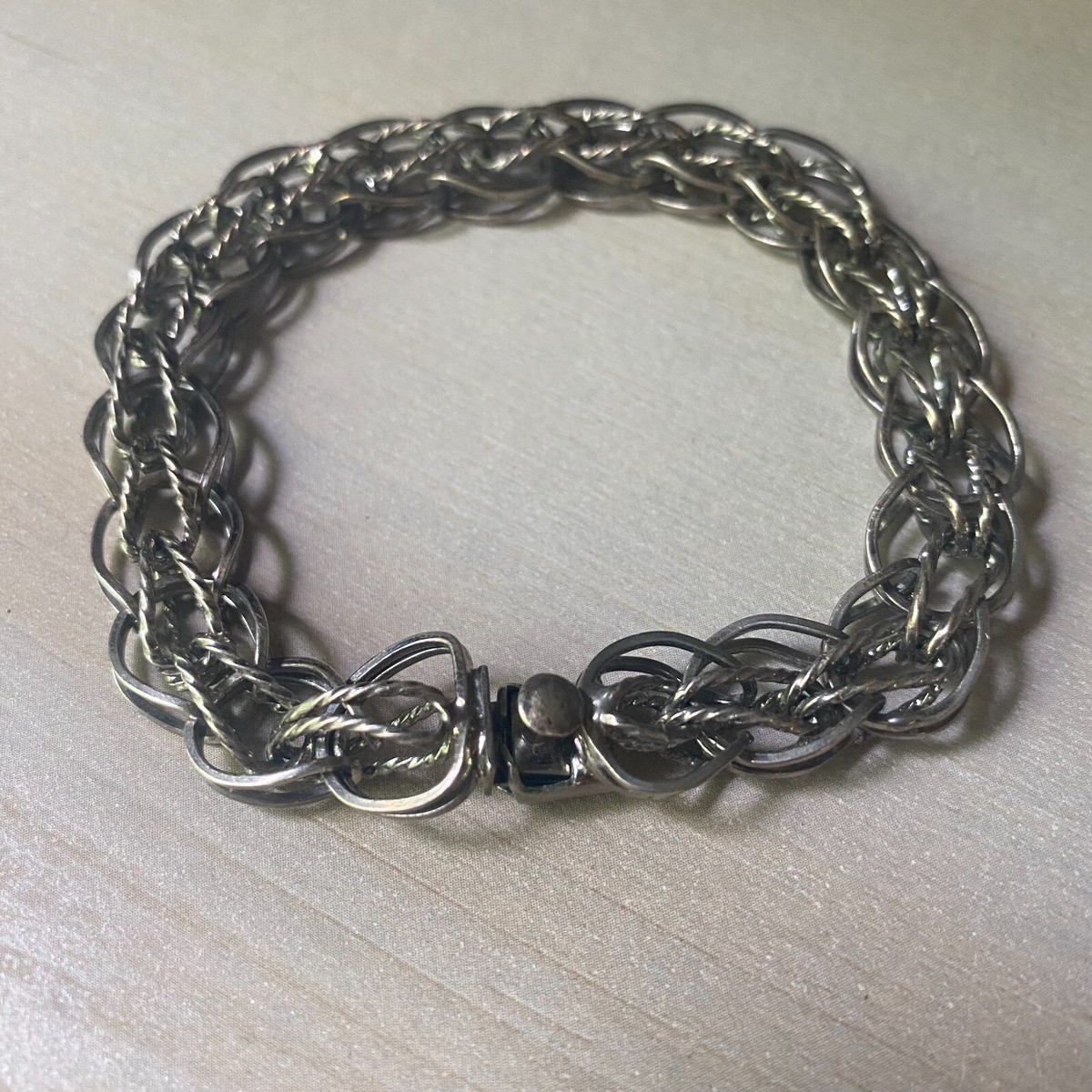 Vintage Lang Sterling 925 Solid Silver Chain Link Bracelet 20g  