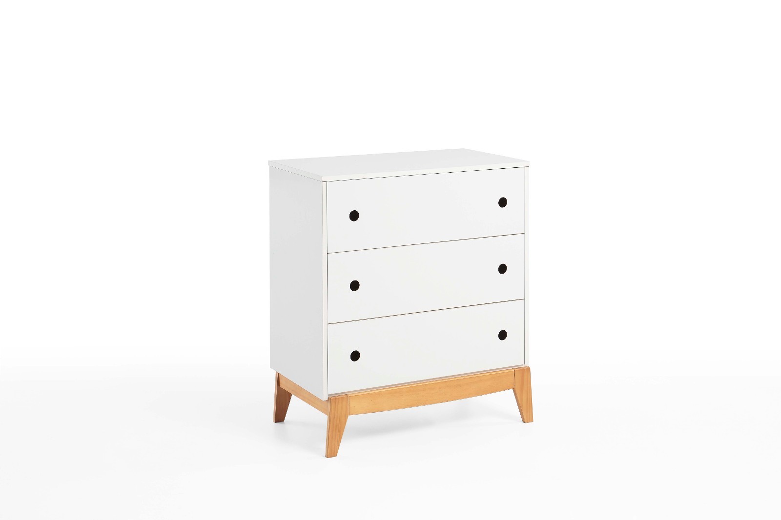 COMODA DE 3 CAJONES ESTILO NORDICO.