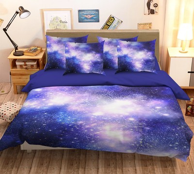 3d Cosmic Landscape 5 Bed Pillowcases Quilt Duvet Cover Set Single