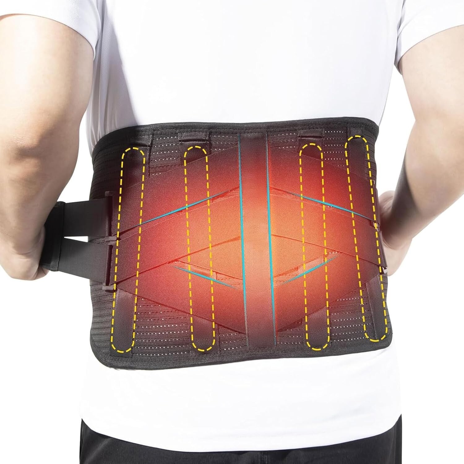 Ceinture de soutien arrière avec chaleur pour le jardinage et le bureau