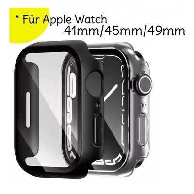 Case für Apple Watch Series 7 8 9 Ultra 41-49mm Schutzhülle   Glas 360° Cover