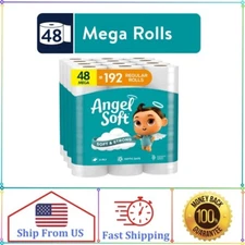 Angel Soft 2-Ply Toilet Paper, 12 Rolls, 4 Pack , FAST SHIP US
