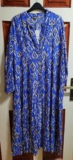 ZARA BLUE WHITE PRINTED MIDI MAXI DRESS SIZE SMALL REF: 4479/244 BLOGGERS FAV