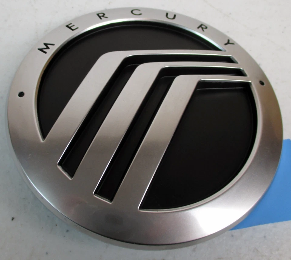 00-02 Mercury Villager 4" Rejilla Emblema Insignia Logo Calcomanía Plateada/Negro Adhesiva Foto 2 de 4