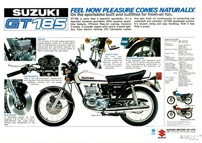 SUZUKI Brochure GT185 1978 1979 Sales Catalog REPRO | eBay