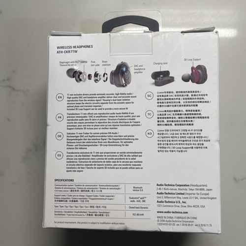 Audio Technica ATH-SPORT7TW True Wireless Bluetooth Sport Headphones grey - Picture 2 of 7