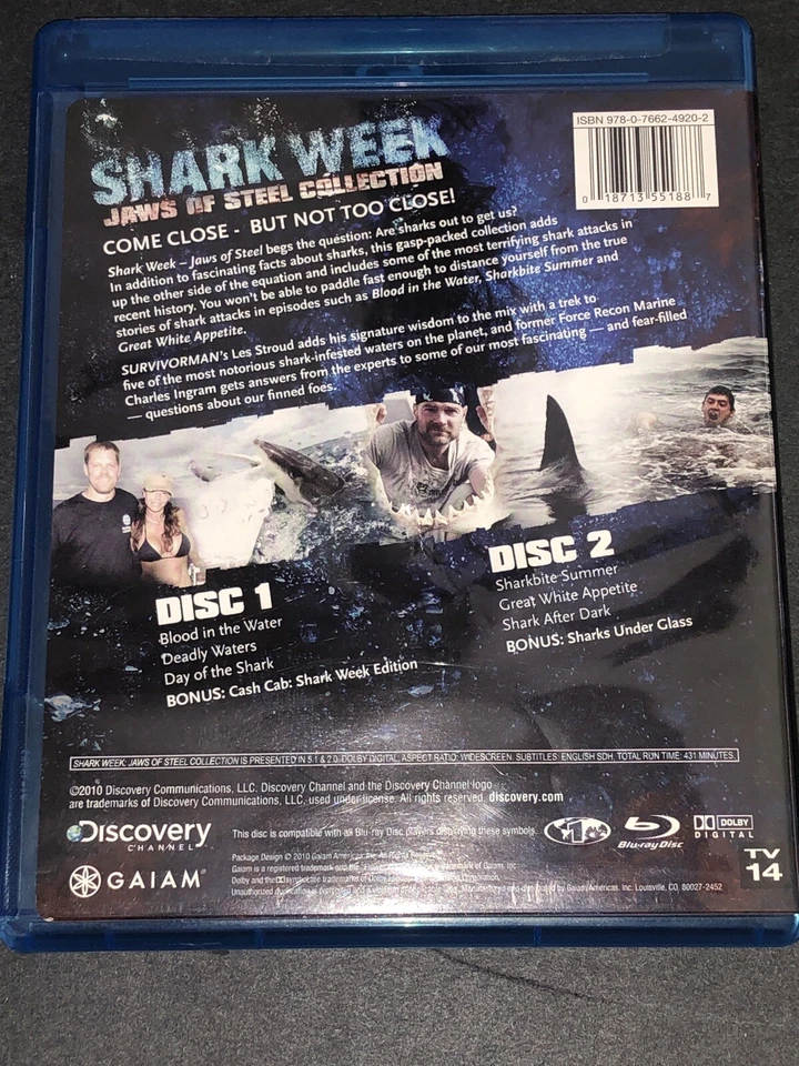 Shark Week Jaws of Steel Collection Blu-Ray - 2 disc set - Image 3 of 3