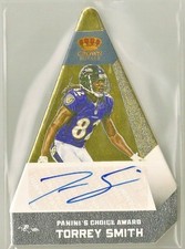 Torrey Smith 2012 Crown Royale Panini's Choice Award Autograph Auto Gold#d 25/25